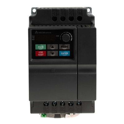 Delta Electronics Inverter Drive, 3.7 kW, 3 Phase, 400 V ac, 9 A, VFD-EL Series