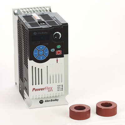 Allen Bradley Inverter Drive, 2.2 kW, 1 Phase, 230 V ac, 11 A, PowerFlex 525 Series