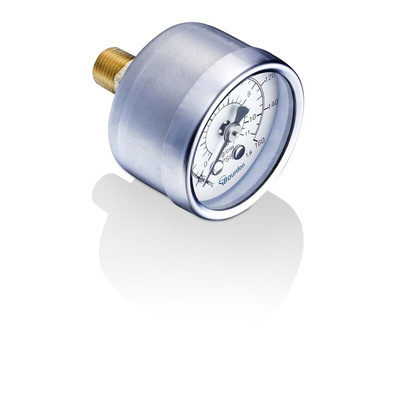 Bourdon Analogue Pressure Gauge 11bar Back Entry, MTR1F50B94, 0bar min.
