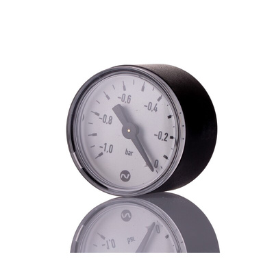 Norgren G 1/8 Analogue Pressure Gauge -1bar Back Entry, M/58080, 0bar min.