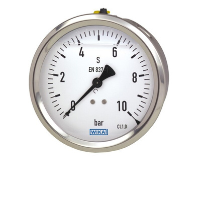 WIKA G 1/4 Analogue Pressure Gauge 25bar Bottom Entry, 9022015, 0bar min., 213.53