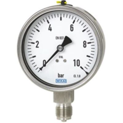 WIKA G 1/2 Analogue Pressure Gauge 15bar Bottom Entry, 9040285, -1bar min., 232.50