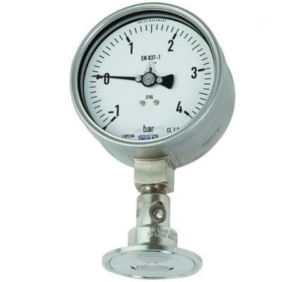 WIKA DN 38.1 Analogue Pressure Gauge 10bar Bottom Entry, 48712553, 0bar min.