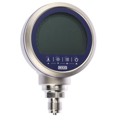 WIKA G 1/2 Digital Pressure Gauge 10bar Bottom Entry, 46885356, Wireless, 0bar min.