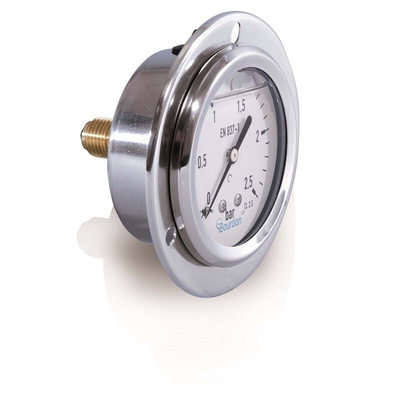Bourdon Analogue Pressure Gauge 250bar Back Entry, MIT3-B22.B35, 0bar min.