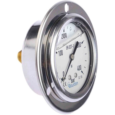 Bourdon Analogue Pressure Gauge 400bar Back Entry, MIT3-B22.B38, 0bar min.