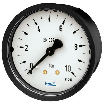 WIKA G 1/4 Analogue Pressure Gauge 0bar Back Entry, 9030360, -1bar min., 111.12