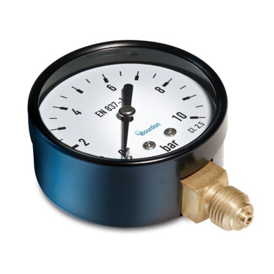 Bourdon G 1/4 Analogue Pressure Gauge 1bar Bottom Entry, MAT2-D20.B15, 0bar min.