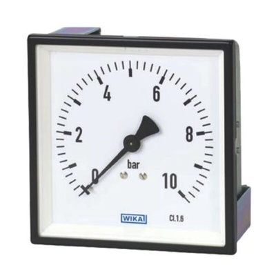 WIKA G 1/2 Analogue Pressure Gauge 6bar Back Entry, 71104755, 0bar min.