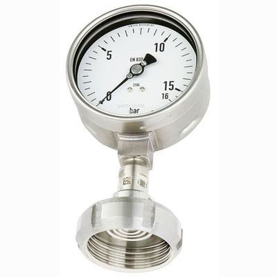 WIKA Analogue Pressure Gauge 1bar Bottom Entry, 0bar min.