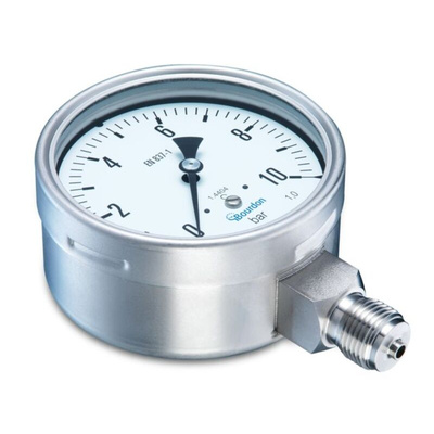 Bourdon G 1/2 Analogue Pressure Gauge 0.6bar Bottom Entry, MEX5-D31.B12, 0bar min.