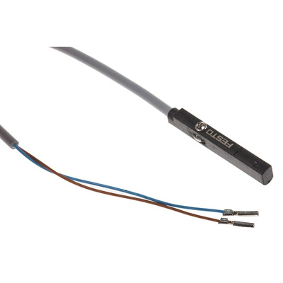 Festo Reed Pneumatic Position Detector, IP65, IP68, 24V dc, NO Operation, SME, with LED indicator, 551369