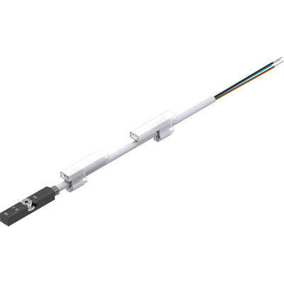 Festo Magneto Resistive Pneumatic Position Detector, IP65, IP68, IP69K, 24V dc, NO Operation, SMT-8, with LED
