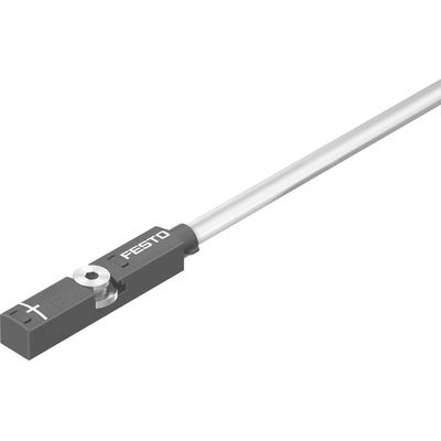 Festo Magneto Resistive Pneumatic Position Detector, IP65, IP68, IP69K, 24V dc, NO Operation, SMT-8, with LED