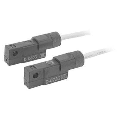 SMC Reed Pneumatic Position Detector, IP67, D-C73, with LED indicator