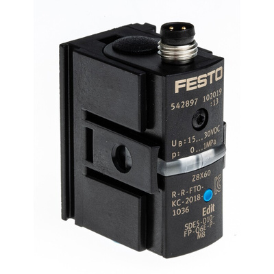 Festo Pressure Sensor, 12 to 24V dc, IP40 10bar