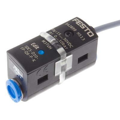 Festo Pressure Sensor, 12 to 24V dc, IP40 10bar