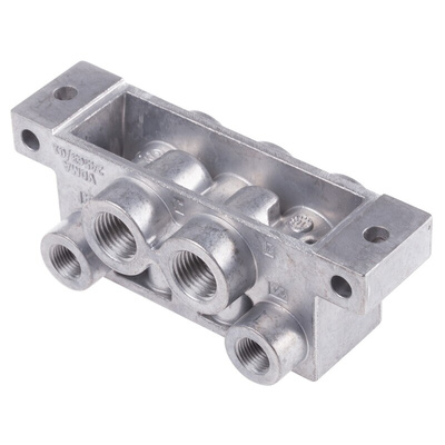 Festo NAS series 5 station G 1/4, G 1/8 Sub Base for use with VSVA Solenoid Valves