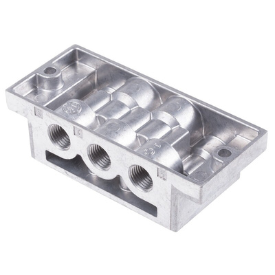 Festo NAS series 5 station G 1/4, G 1/8 Sub Base for use with MFH Solenoid Valves