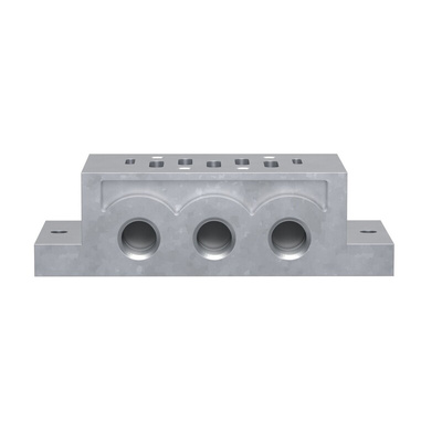 Festo NAS series 5 station G 1/4, G 1/8 Sub Base for use with MFH Solenoid Valves