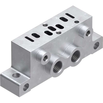 Festo NAS series 5 station G 1/8, Metric M5 Sub Base for use with VSVA Solenoid Valves