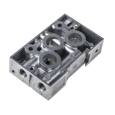 Festo NAW series 2 station G 1/4 Sub Base for use with Solenoid Valves, VSPA Pneumatic Valves
