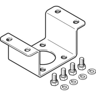 Festo Adapter, DARQ Series, For Use With Mounting Sensor Boxes On Quarter Turn Actuators