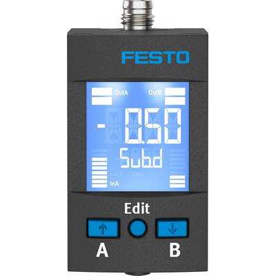 Festo Pressure Sensor ISO8573-1:2010, 30V dc, IP65, IP67 0 bar