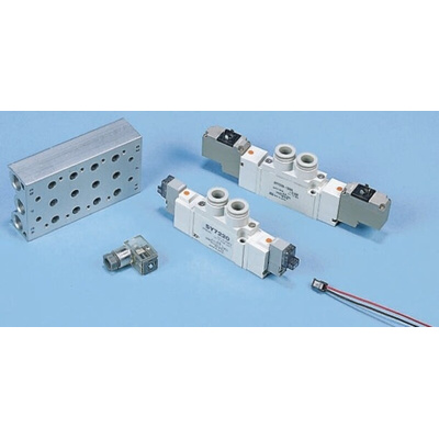 SMC SS5Y series 4 station G 1/4, G 1/8 Manifold