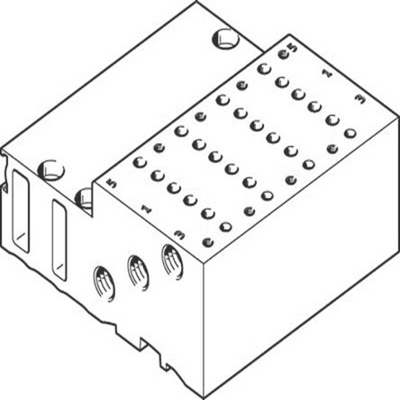 Festo MHP2 series 4 station M7 Manifold Block for use with Solenoid Valve MHP2