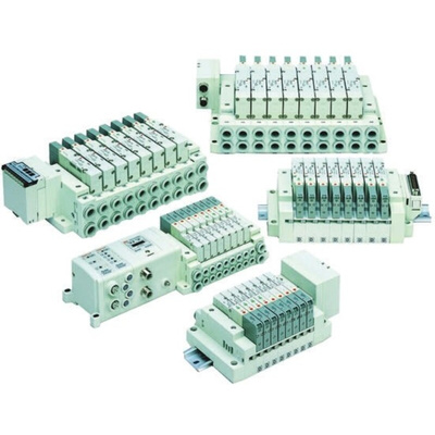 SMC SS5V series 6 station Manifold