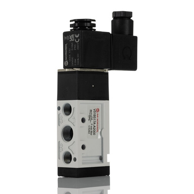 RS PRO Pneumatic Solenoid Valve - Solenoid/Spring G 1/4 V51 Series 24V dc