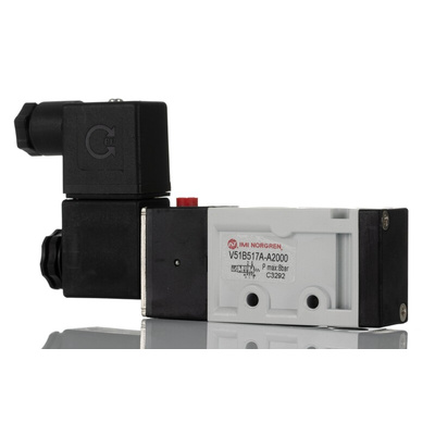 RS PRO Pneumatic Solenoid Valve - Solenoid/Spring G 1/4 V51 Series 24V dc