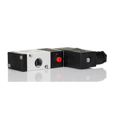 RS PRO Pneumatic Solenoid Valve - Solenoid/Spring G 1/4 V51 Series 24V dc