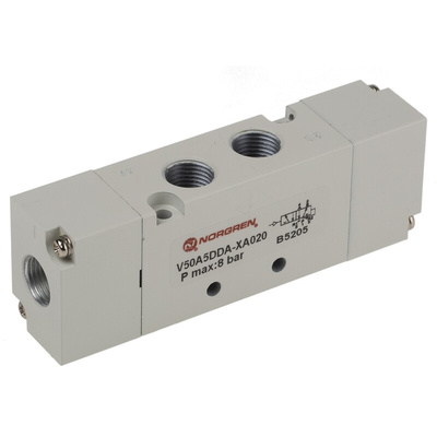 RS PRO Pneumatic Solenoid Valve - Pilot/Air G 1/8 V50 Series