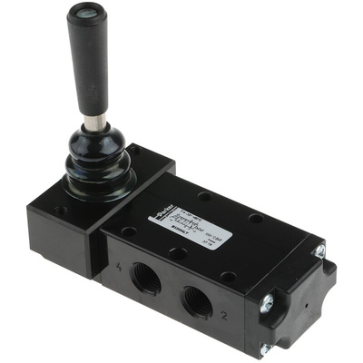 Parker Lever 5/2 Pneumatic Manual Control Valve B53 Series, G 1/4, 1/4in