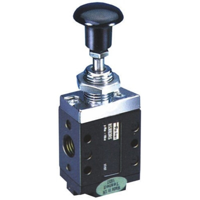 Parker Button 3/2 Pneumatic Manual Control Valve 53 Series, G 1/4, 1/4in