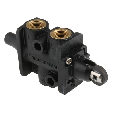 Norgren Roller 3/2 Pneumatic Manual Control Valve 03 Series, G 1/8, 1/8in