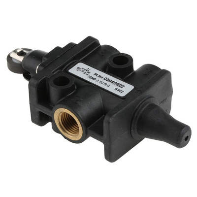 Norgren Roller 3/2 Pneumatic Manual Control Valve 03 Series, G 1/8, 1/8in