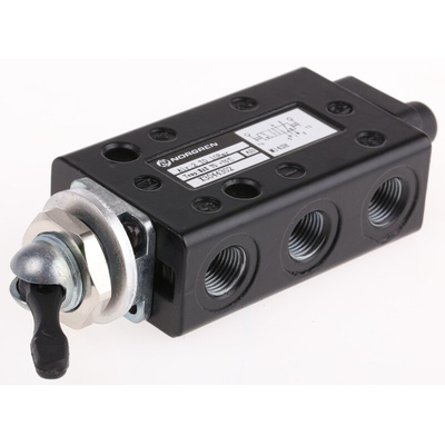Norgren Toggle 5/2 Pneumatic Manual Control Valve X30 Series, G 1/8, 1/8in