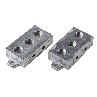 Festo NEV series 3 station G 3/8 Manifold End Base for use with Standard Valves
