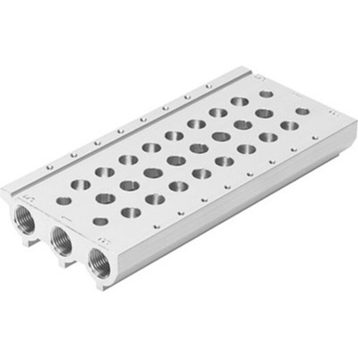 Festo VABM series 3 station G 1/8 Manifold Base for use with VUVG-LK Series Individual Valves