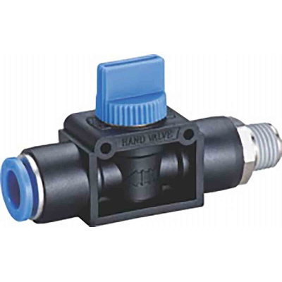 RS PRO Handle Pneumatic Manual Control Valve, 1/8in