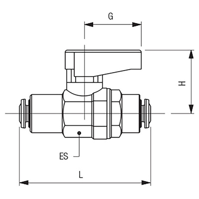 RS PRO Handle Micro Valve, Push In 6 mm