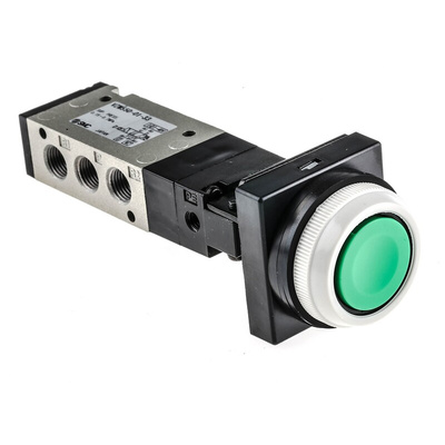 SMC Push Button 5/2 Pneumatic Manual Control Valve VZM500 Series, Rc 1/8, 1/8in