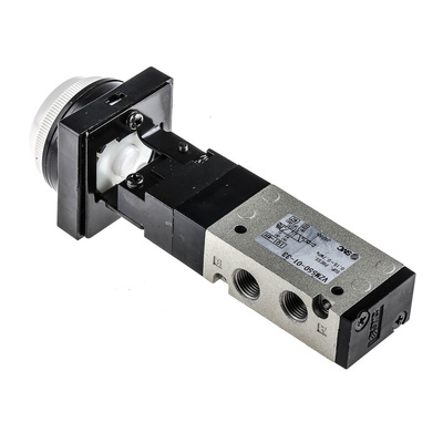 SMC Push Button 5/2 Pneumatic Manual Control Valve VZM500 Series, Rc 1/8, 1/8in