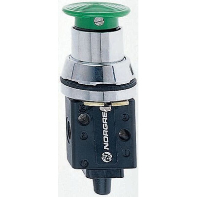 Norgren Push Button 3/2 Pneumatic Manual Control Valve 03 Series, G 1/8, 1/8in, III B
