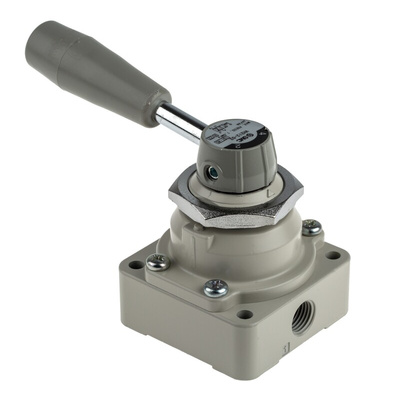 SMC Handle 4/2 Pneumatic Manual Control Valve VH Series, Rc 1/4, 1/4in
