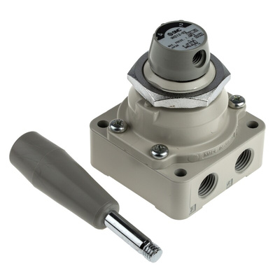 SMC Handle 4/2 Pneumatic Manual Control Valve VH Series, Rc 1/4, 1/4in