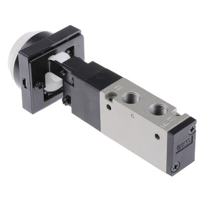 SMC Push Button 5/2 Pneumatic Manual Control Valve VZM500 Series, G 1/8, 1/8in